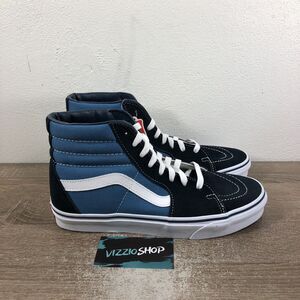 NEW WITH TAGS Vans SK8 Suede Hi Top Blue Black Skate Sneakers Men's 9 721356